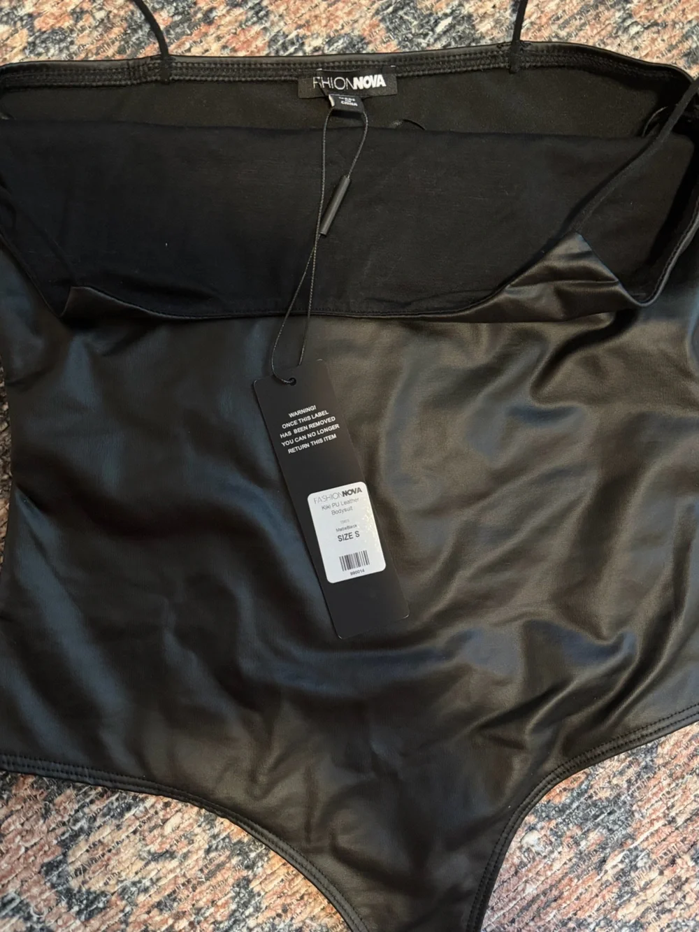 Faux Leather Bodysuit